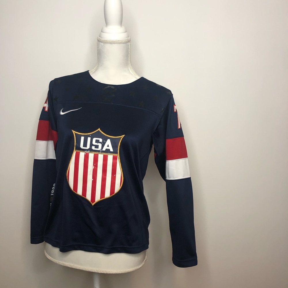 Vintage Nike Olympic Team USA Oshie 74 jersey